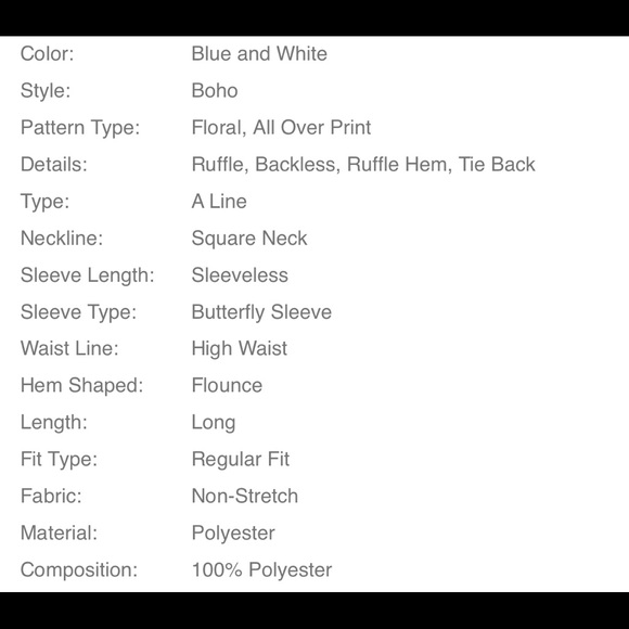 Boho blue white butterfly sleeve ruffle hem floral print tie back dress - Picture 10 of 10